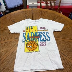 Takeout Kids White March Sadness Graphic Tee